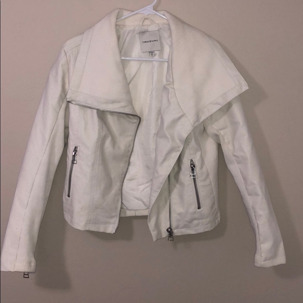 White leather jacket